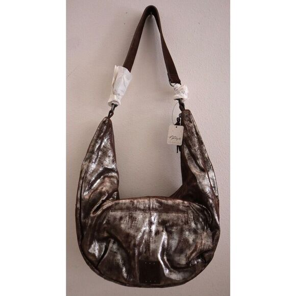 We The Free x Free People OB1676413 Pyrite Brown Metallic Sparta Sling Bag - Picture 1 of 16